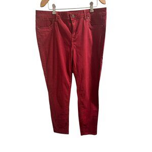 ✌️ 2/$40 ✌️ Simply Vera Vera Wang Womens Red Cropped Jeans Pants